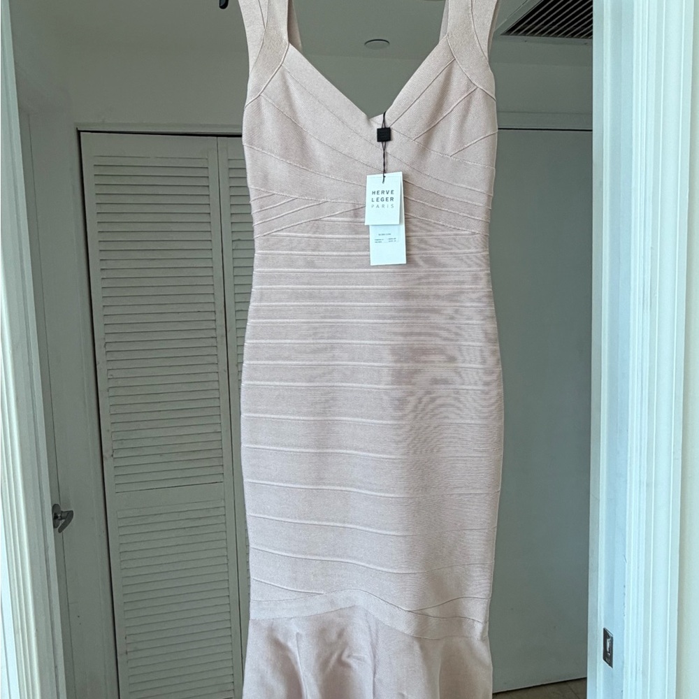Herve Leger Blush Midi Dress
